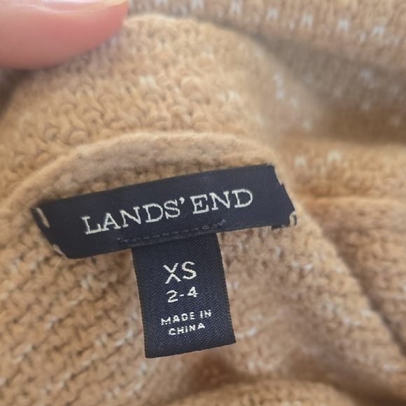 Lands' End‎ Classic Tan Cowl Neck Sweater - Picture 5 of 9